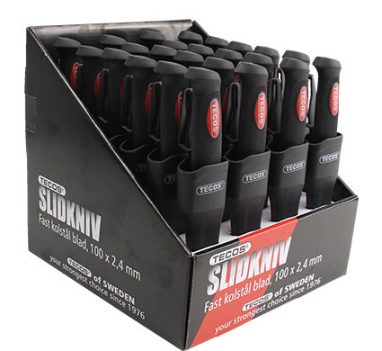 Kniv karbonstål 24 stk./pk Rød