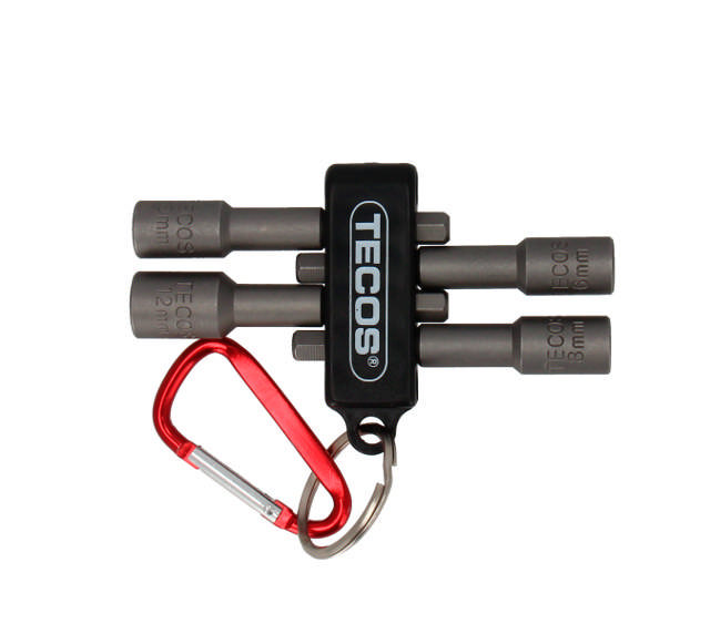 Gjengetapp-bitssett, M6, M8, M10 og M12, 4 deler