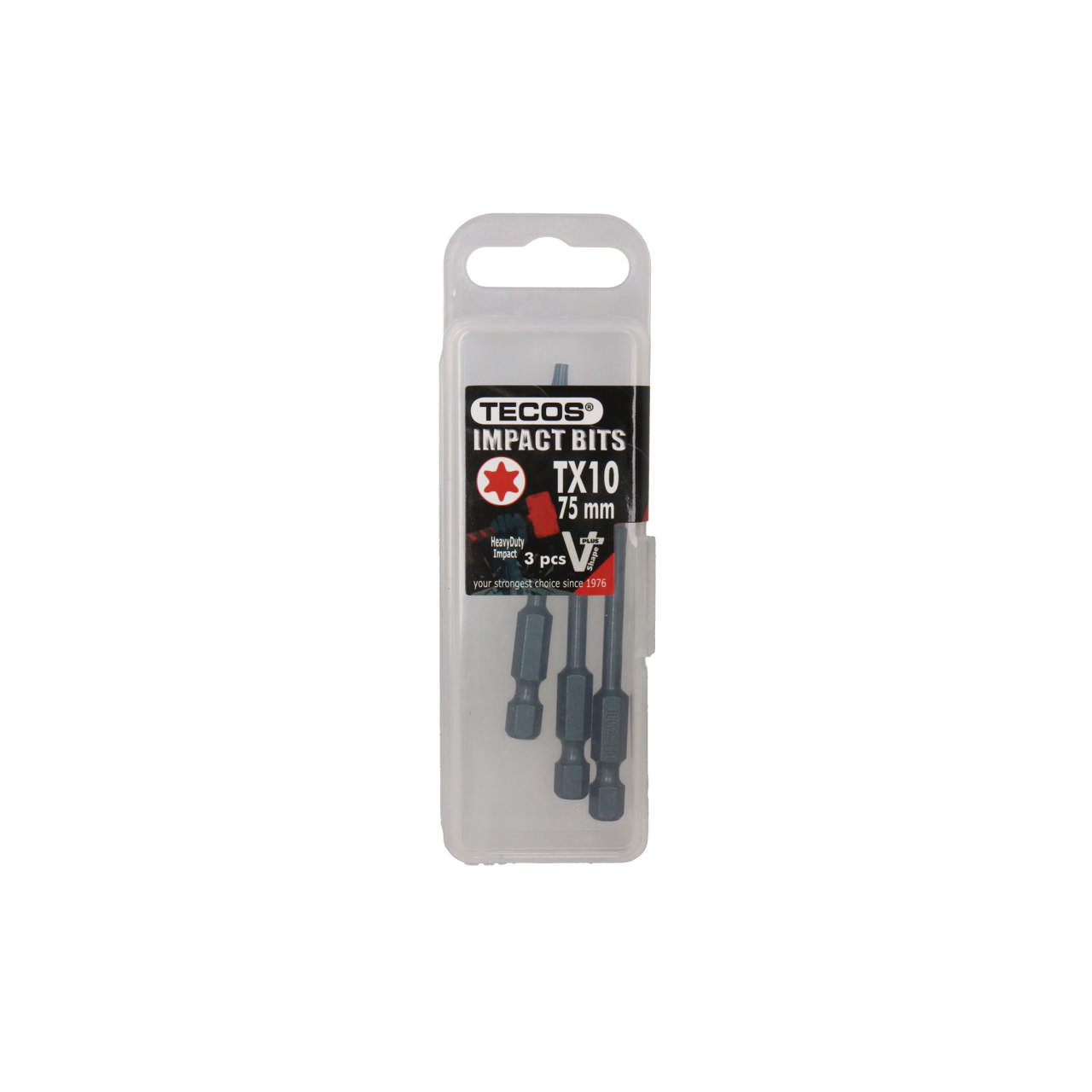 Torx Bits, TX10 × 75 mm, 3 stk.