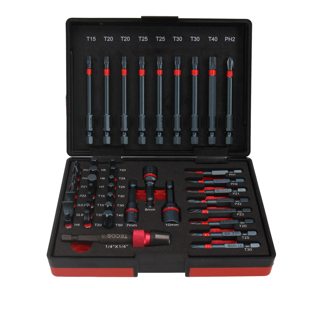 T-B042R Impact bitsset, 42 delar