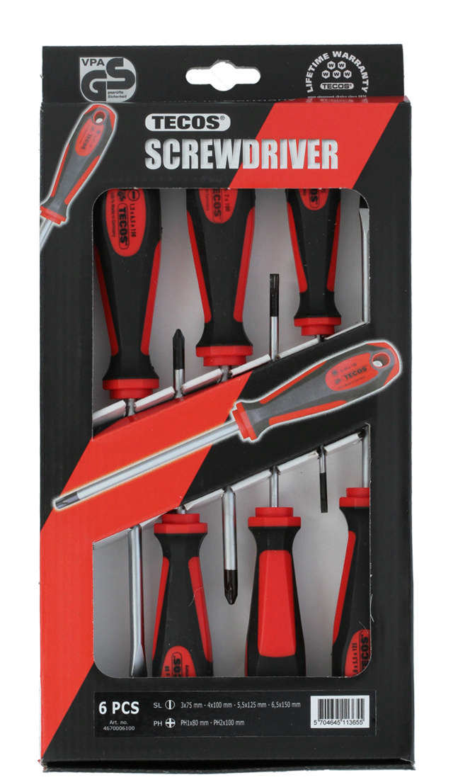 Skruetrekkersett  6 deler