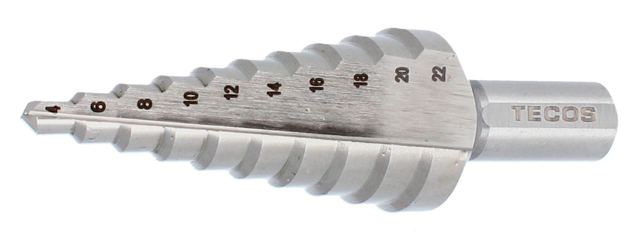 Stegborr, 10 steg: 4 - 22 mm