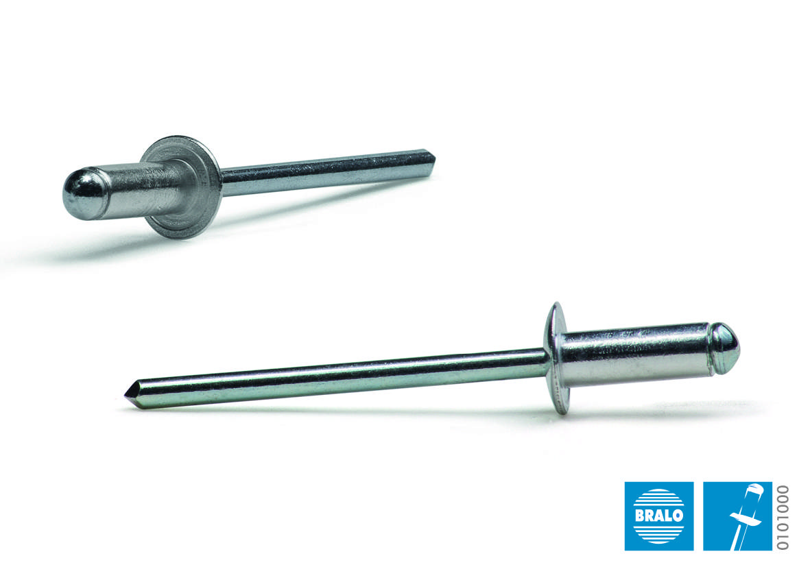 Blindnagle 2,4 x 6 mm Alu/stål, 1000 tk,