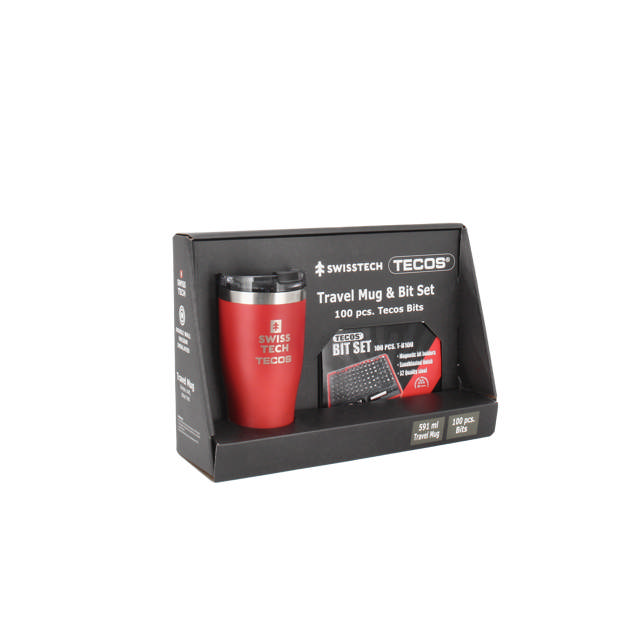 Bitssett, 100 deler og termokopp 591 ml