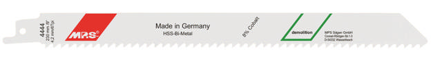 Bajonettsagblad 4444-VP, tenner 1,8 - 2,5 mm / 10 - 14 tpi, Bi-Metall