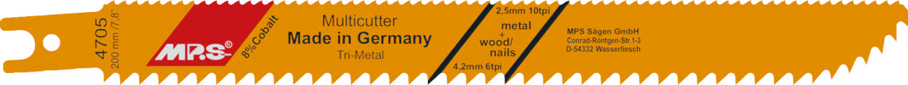 Bajonettsagblad 4705 - 2 stk, 200 mm Trimetal 6/10 tpi