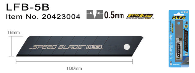 LFB-5B Speed-blad 5 stk. 18 mm.