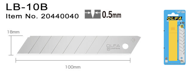 LB-10B Avbrytningsknivblader 18 mm