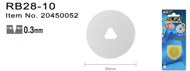 RB28-10 Rulleskjær 28 mm