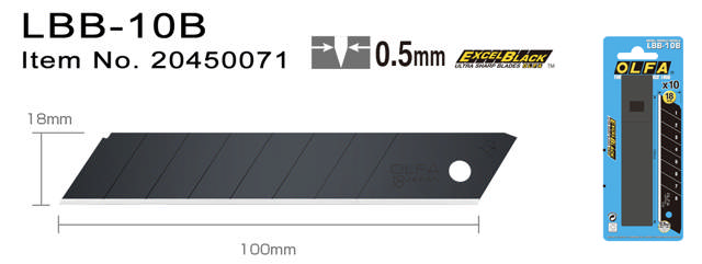 LBB-10B Avbrytningsknivblader 18 mm