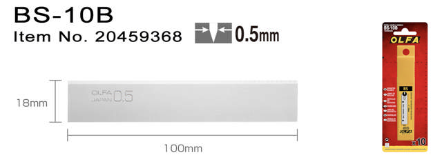 BS10B Skraperblad Fast