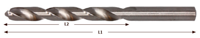 HSS bor Pro Bright, 6,0 × 93 mm, 10 stk.