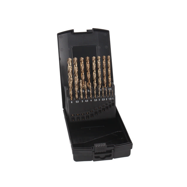 HSS Metalborsæt Cobalt 5% - 19 dele: 1 - 10 mm