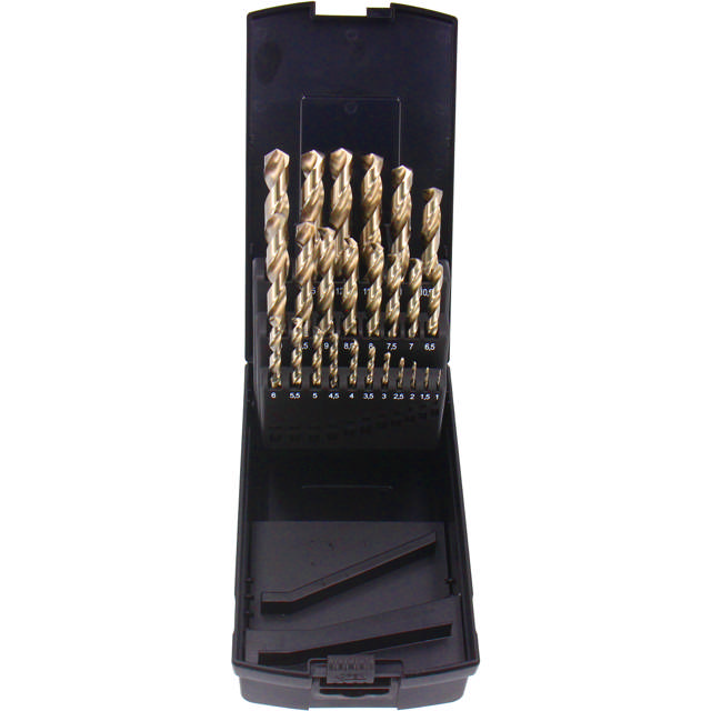 HSS Metalborsæt Cobalt 5% - 25 dele: 1 - 13 mm