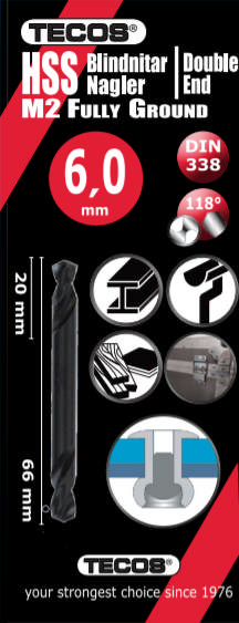 HSS-G Nitborr - 6,0 × 66 mm - 10 st.