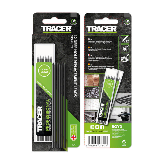 12 grafit bly, plastbox i eske