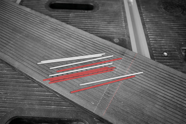 12 6 x rød og 6 x hvit bly, plastbox i eske