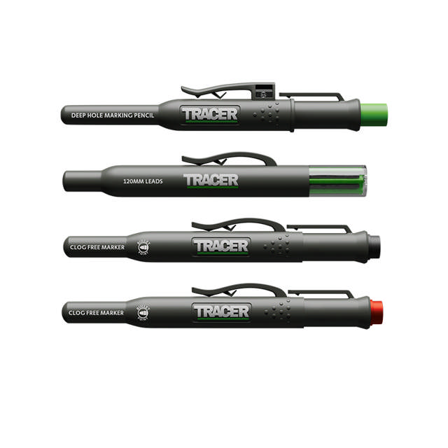 Marking sett med dyp hull blyant og clog free tusj