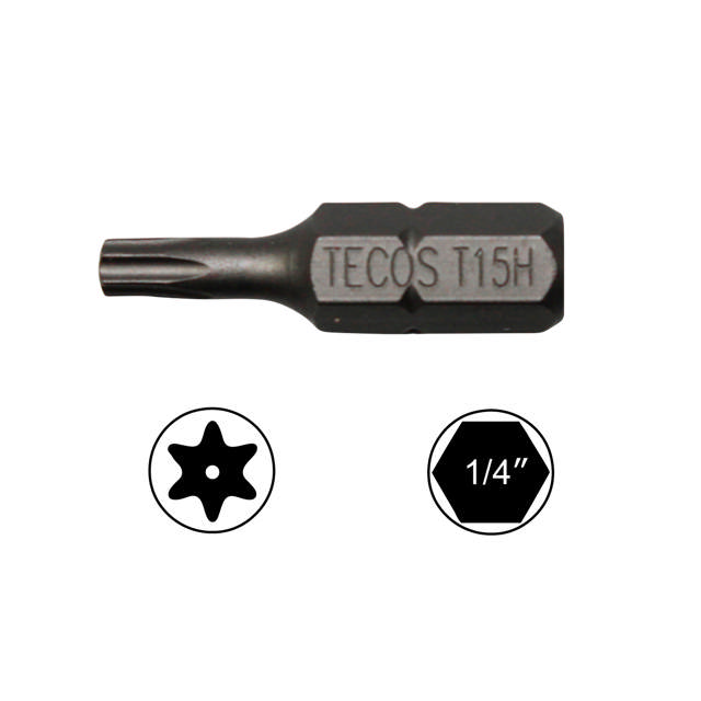 S2 Bits Torx med hull